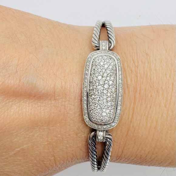 David Yurman Elongate Albion Bracelet with Diamonds - Picture 4 of 6